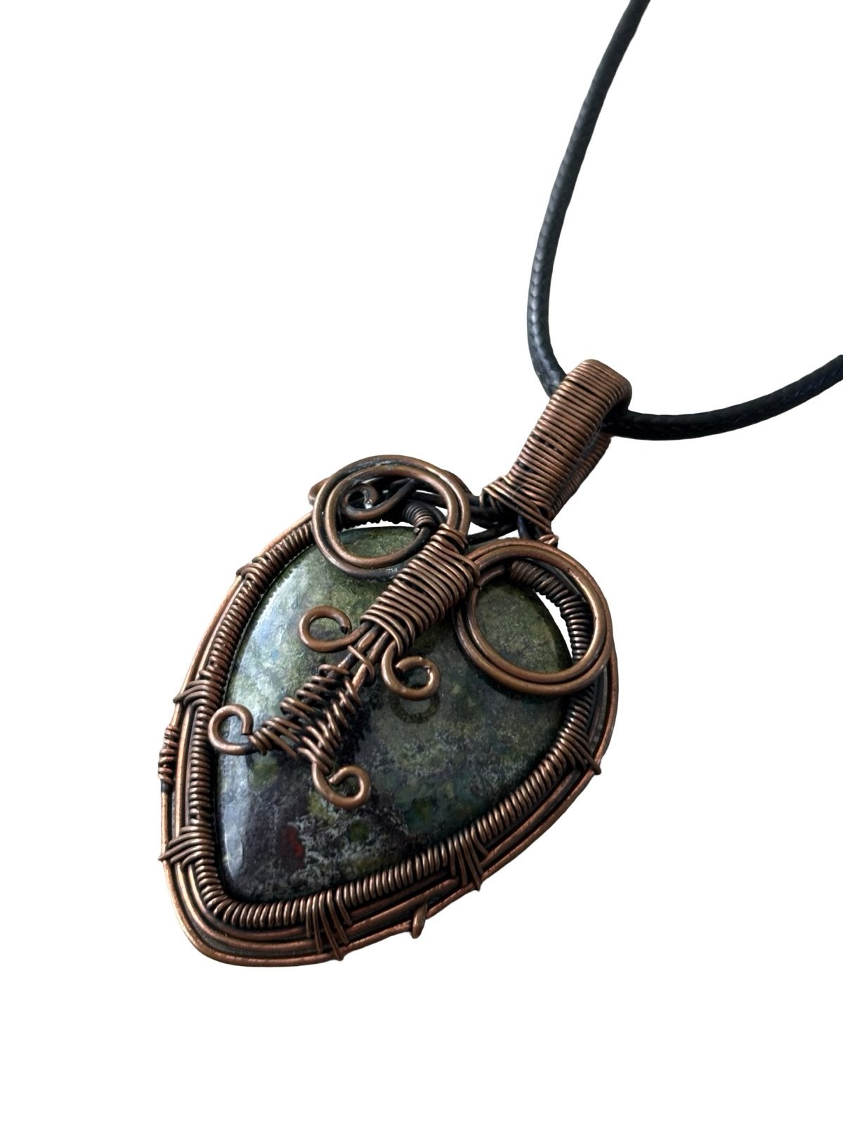 Kambaba Jaspis Edelsteen Ketting Sieraden Leer Uniseks, Vanbeeksaar4@gmail.com, Nieuw, Ophalen of Verzenden, Schimmelstraat