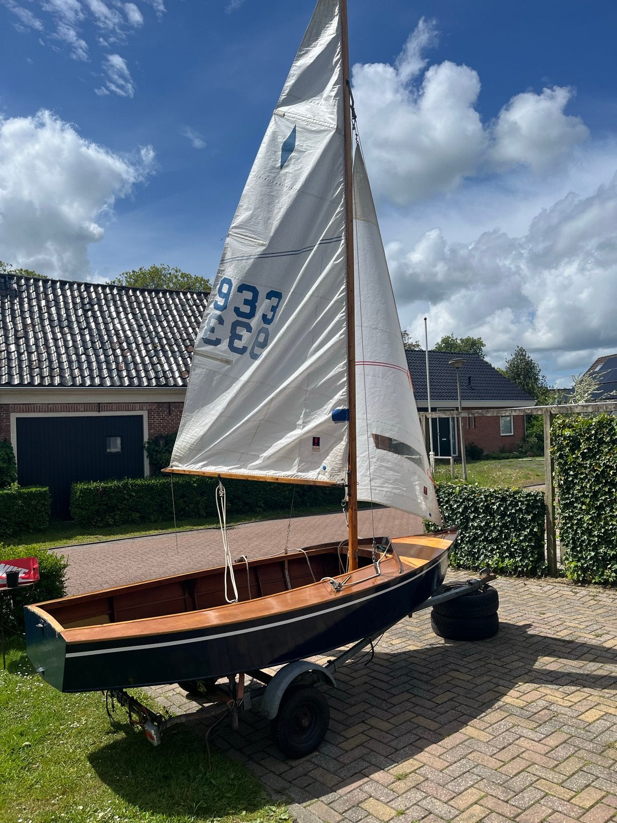 Flits zeilboot uit 1972 met motor, trailer en extra zeilen, Watersport en Boten, Open zeilboten, Ophalen, 2 pk, Overige typen