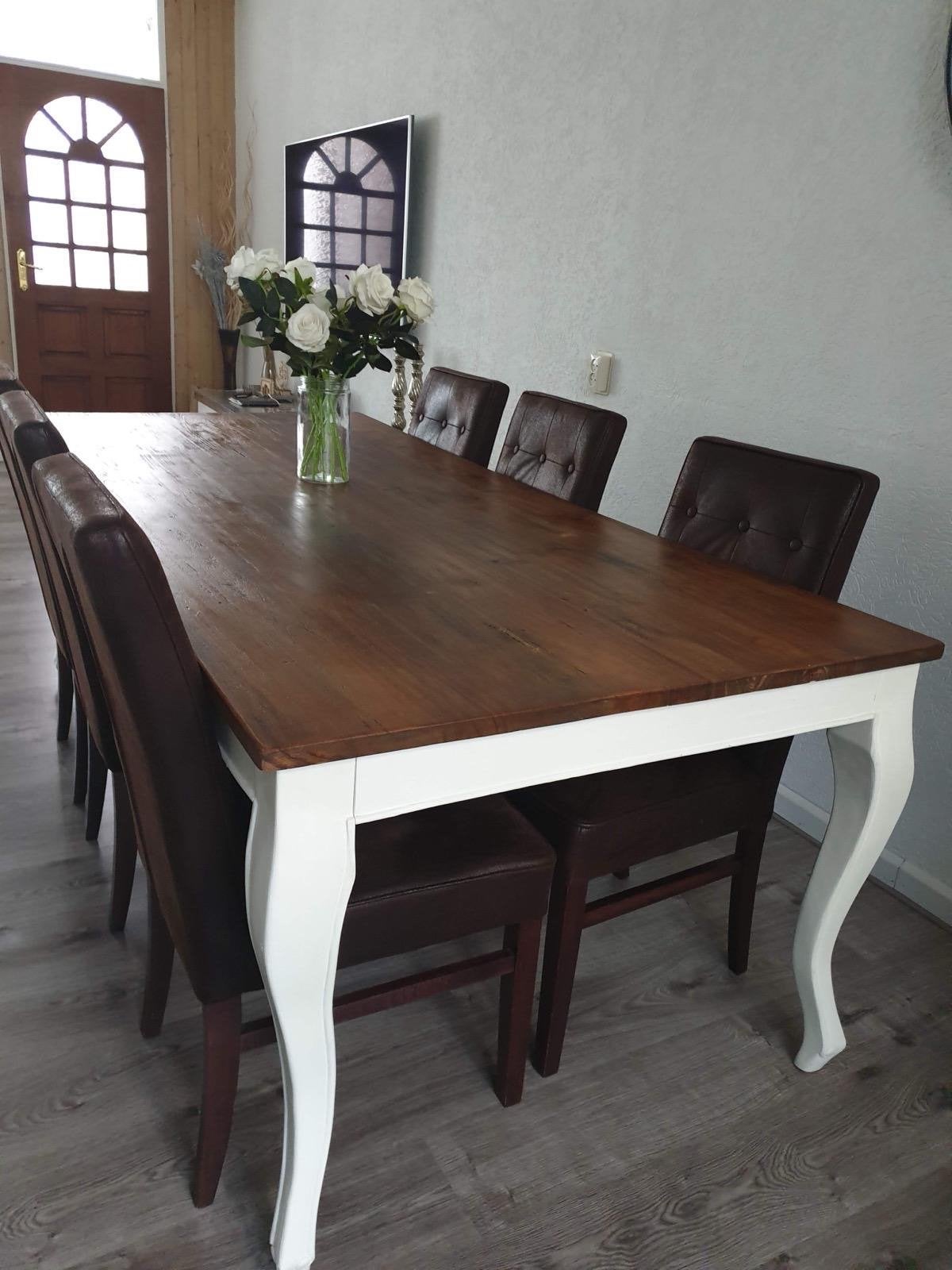 Landelijke meubelset: Eettafel, Salontafel & Tv-meubel, Huis en Inrichting, Ophalen, 50 tot 100 cm, Zo goed als nieuw, Vijf personen of meer
