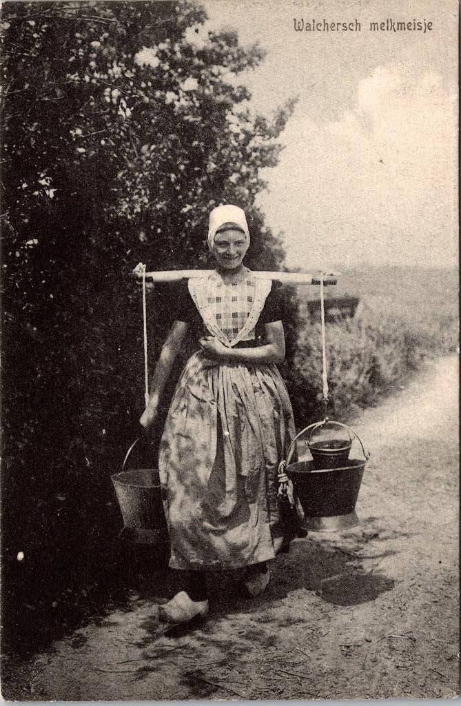 Walcheren - Walchersch melkmeisje, Verzenden, Voor 1920, Ongelopen, Zeeland