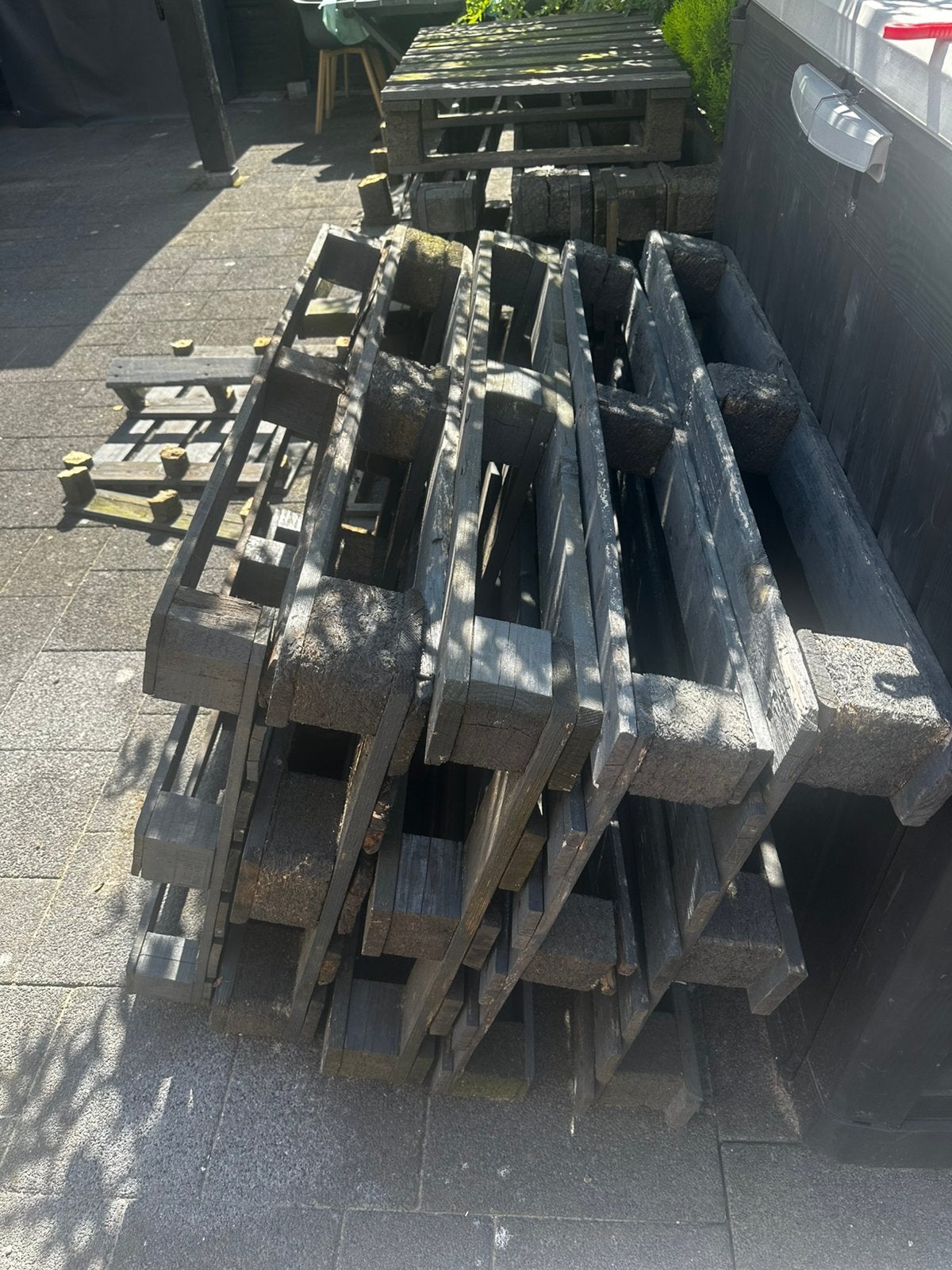 (Euro)Pallets en tuinhout, Doe-het-zelf en Verbouw, Hout en Planken, Ophalen, Gebruikt, Pallet, Minder dan 200 cm