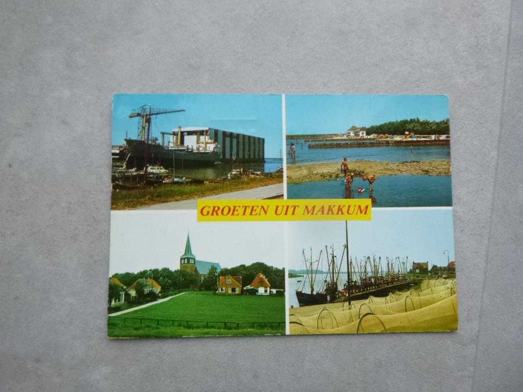 Makkum, groeten uit vissersboten/netten/kerk 1979, Verzenden, 1960 tot 1980, Ongelopen, Noord-Brabant