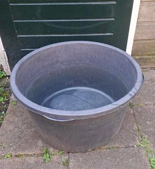 Grote Zwarte Kunststof Kuip - 90 Liter, Tuin en Terras, Ophalen, Kunststof, Gebruikt, 100 cm of meer