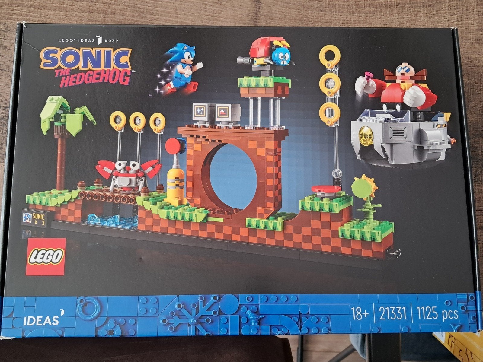 LEGO Ideas 21331 Sonic the Hedgehog Green Hill Zone, Ophalen of Verzenden, Zo goed als nieuw