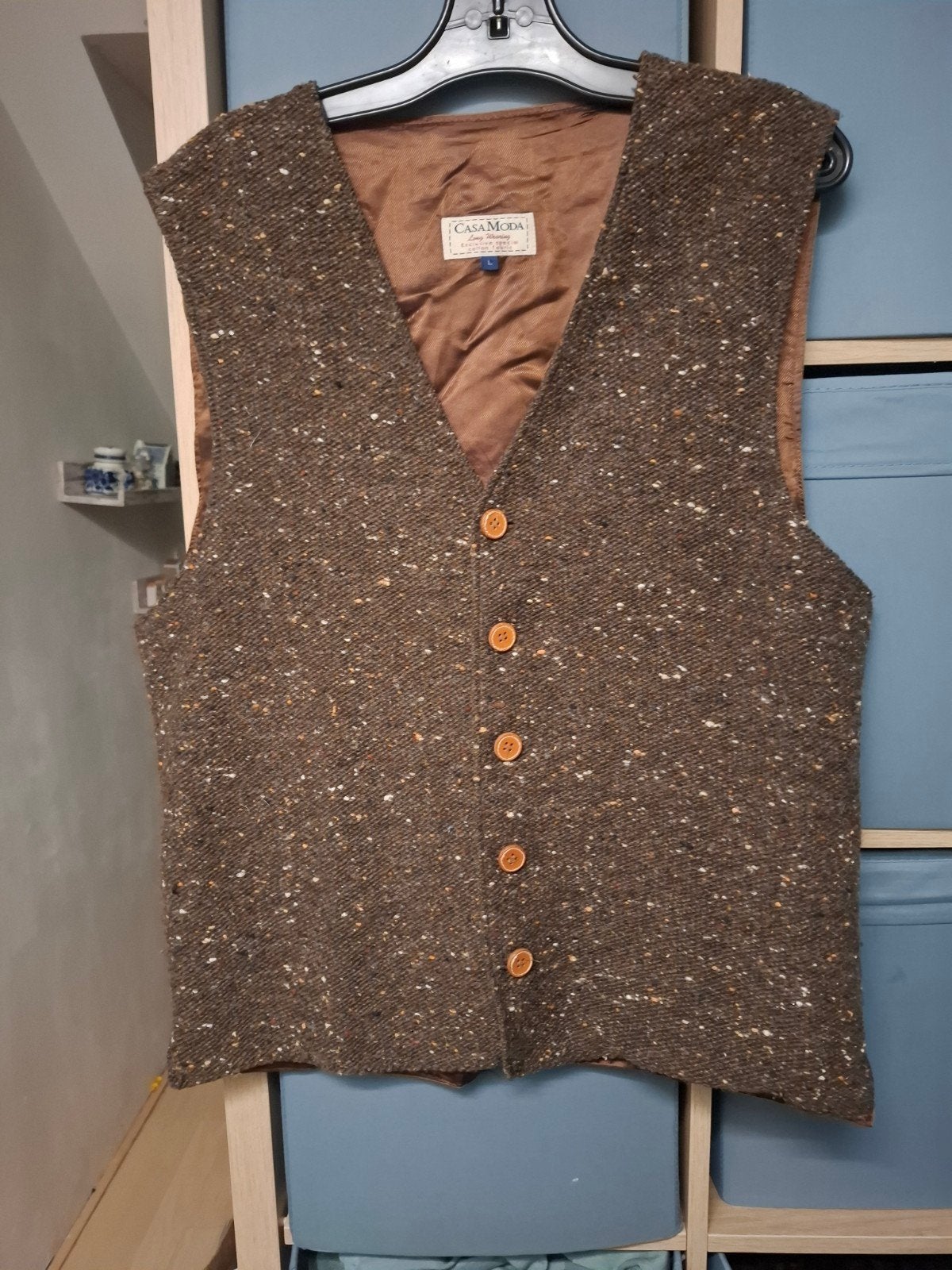 Casa Moda Vintage Gilet - Bruin Tweed Look, Ophalen of Verzenden, Gedragen, Casa Moda