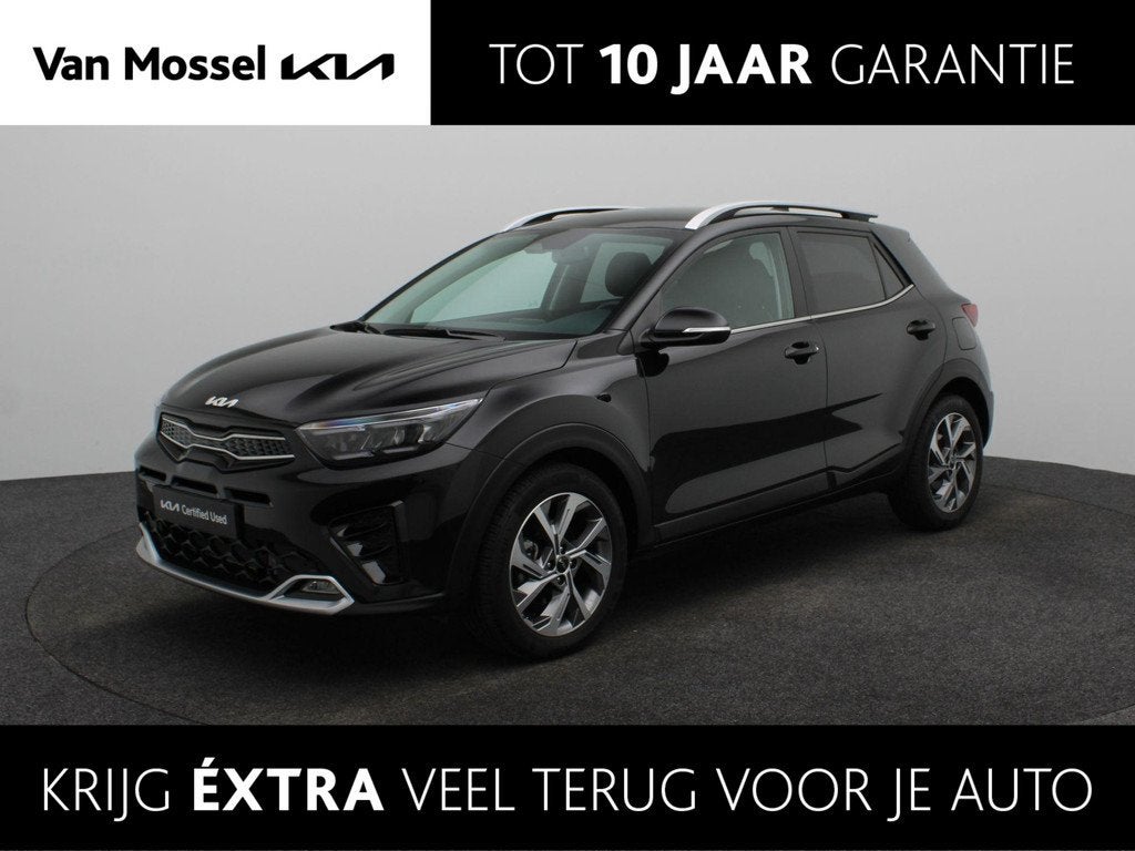 Kia Stonic 1.0 T-GDi MHEV GT-Line | DEMO | Vraag naar beschi, Auto's, Kia, Euro 6, Leder en Stof, Zwart, Origineel Nederlands