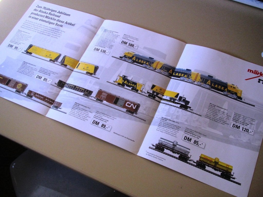 Märklin folder voor Alaska trein 3462 H0 + 8819 Z met wagons, Wisselstroom, Zo goed als nieuw, Märklin, Boek, Tijdschrift of Catalogus