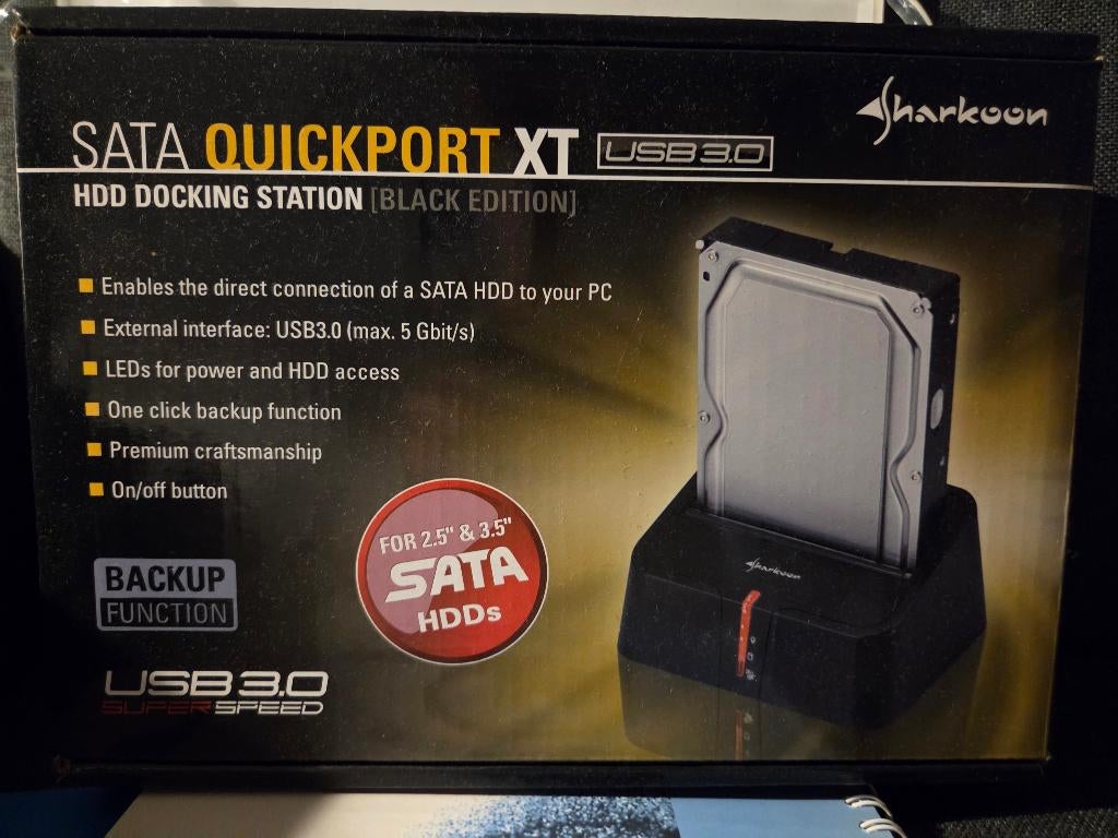 Sata quickport xt usb 3.0, Gebruikt, Sharkoon, HDD, Ophalen of Verzenden