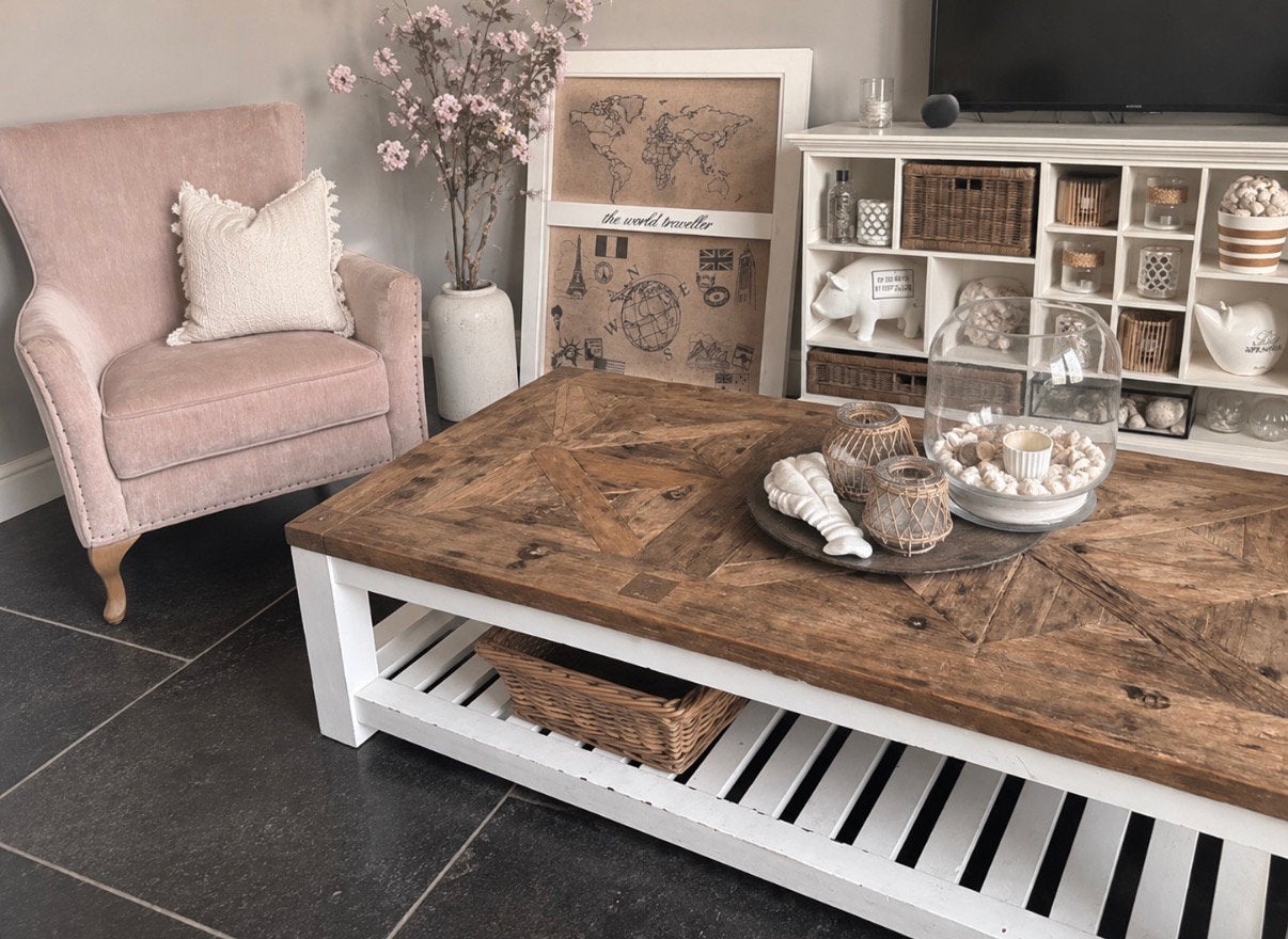 Riviera Maison salontafel moet weg, Ophalen, Gebruikt, 100 tot 150 cm, 50 tot 100 cm