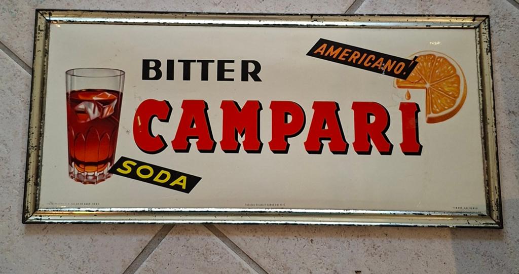 Vintage Campari Bitter Soda reclamebord - Geen emaille, Ophalen of Verzenden