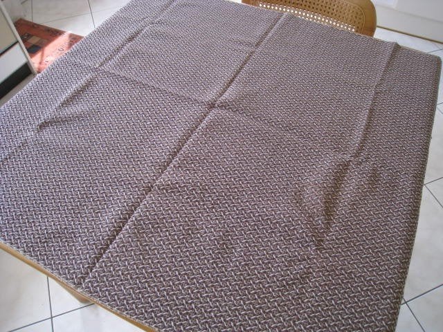Tafelkleed 116x86cm, bruin met wit gewafelde stof, ieuw!!, Tafelkleed, Ophalen of Verzenden, Rechthoek, Bruin