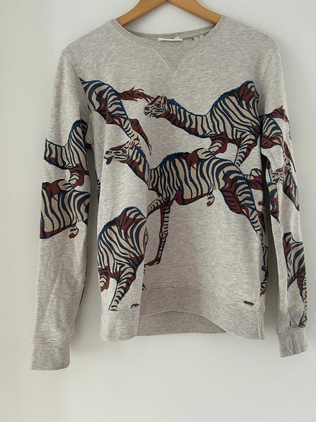 Scotch & Soda sweater met zebraprint - Maat 14, Ophalen of Verzenden, Zo goed als nieuw, Maat 48/50 (M), Grijs