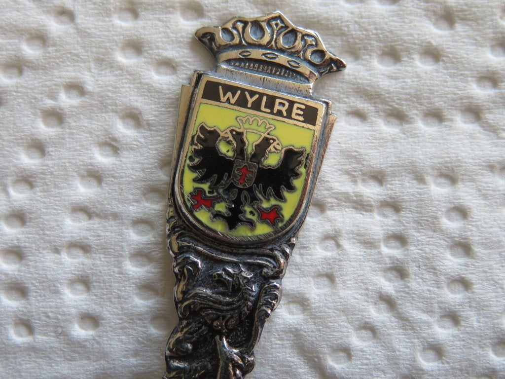 Lepeltje Wapen Wijlre (emaille), Verzenden, Zo goed als nieuw, Overige materialen, Bestek