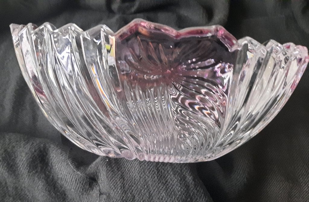 vintage schaal Anna Hutte of Mikas, Antiek en Kunst, Antiek | Glas en Kristal, Ophalen