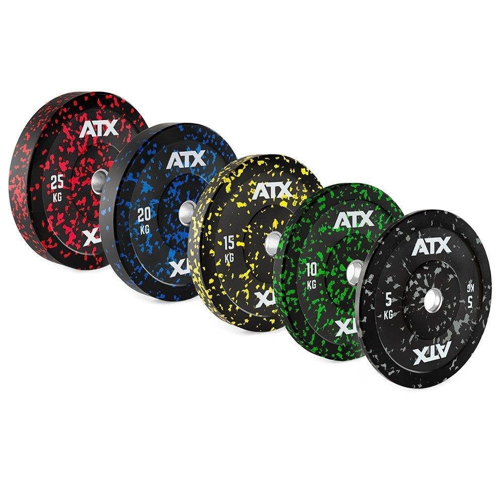 Halterschijven: ATX Color Splash Bumper Plates, Sport en Fitness, Fitnessmaterialen, Ophalen, Zo goed als nieuw, Benen, Halterschijven