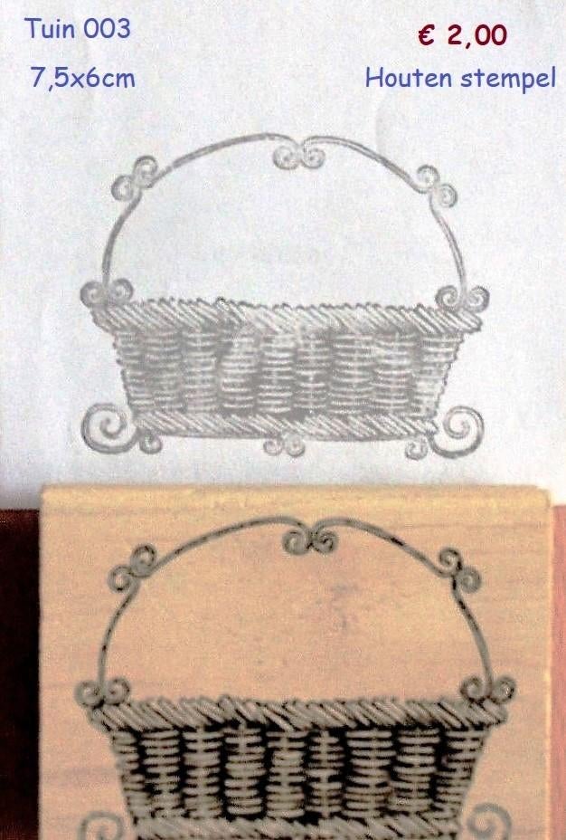 Tuin 003 Houten stempel, Hobby en Vrije tijd, Stempelen, Ophalen of Verzenden, Zo goed als nieuw, Houten stempel