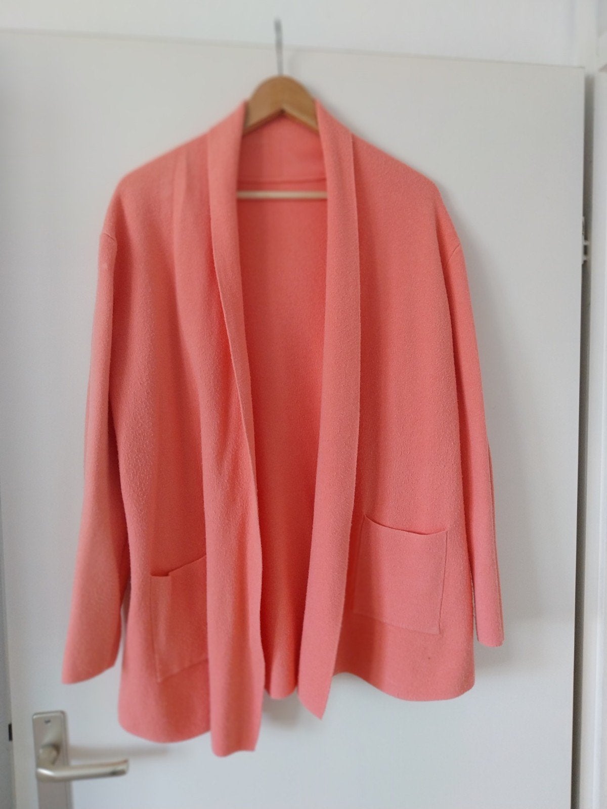 Zalmroze vest met zakken maat 44, Kleding | Dames, Truien en Vesten, Ophalen, Maat 42/44 (L), Roze, Onbekend