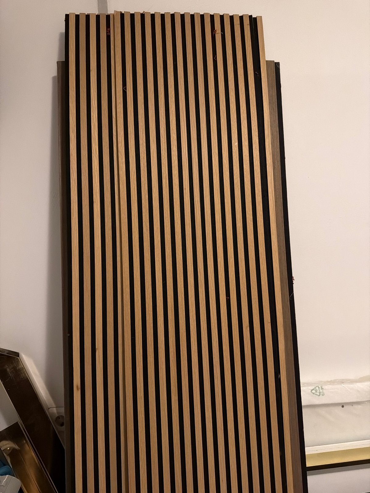 3 stuks houten lattenwand panelen, Huis en Inrichting, Gebruikt, Hout, Ophalen of Verzenden, Bruin