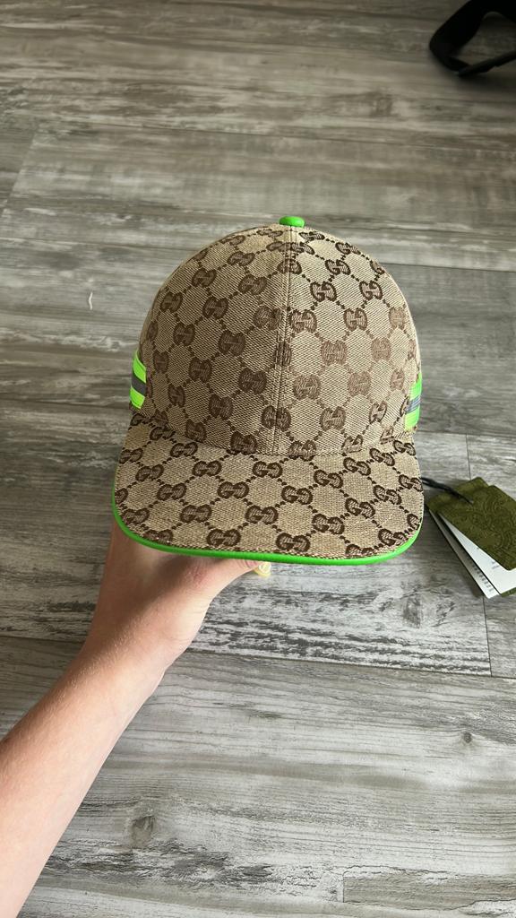 Gucci pet limited edition groen 1.1!!!, Kleding | Heren, Hoeden en Petten, Ophalen of Verzenden, Zo goed als nieuw