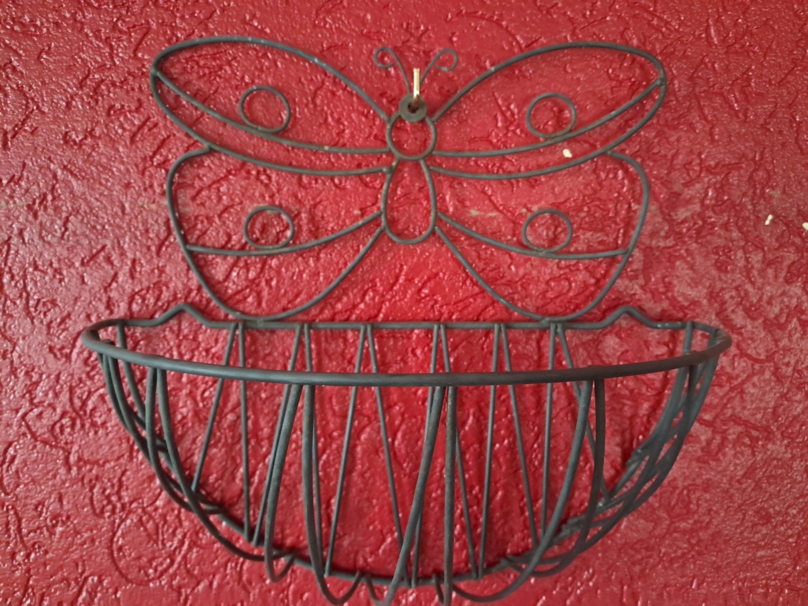 Metalen vlinder wandplantenmand., Ophalen of Verzenden