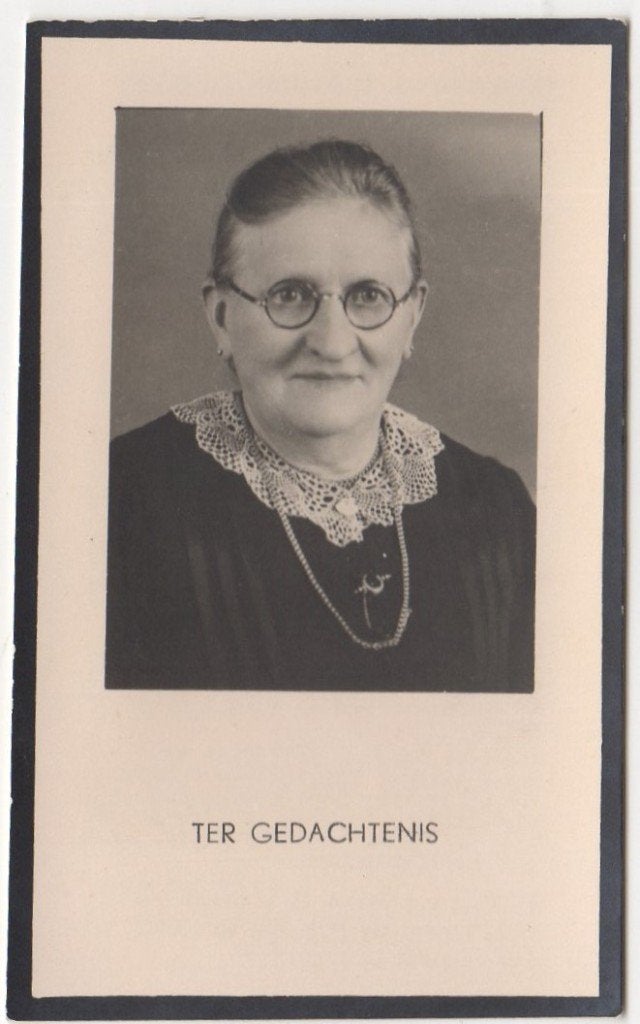 Julia Hoppenbrouwers 1867 Kruisland + 1965 Mariaoord, 97 jr, Verzenden