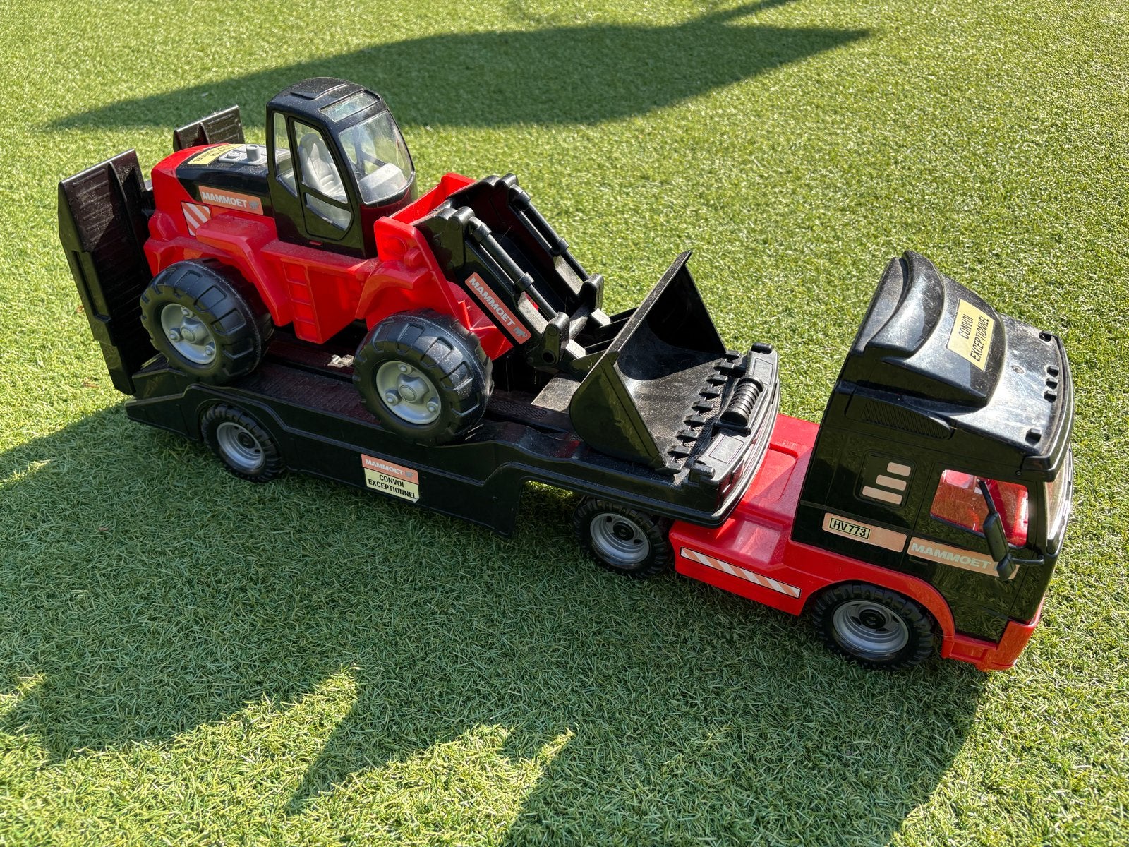 Mammoet vrachtwagen met dieplader en shovel, Kinderen en Baby's, Ophalen, Gebruikt