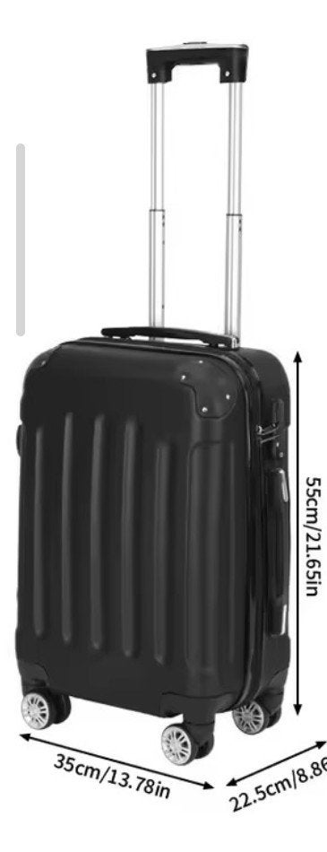 Driedelige Koffer Set - Hardcase Zwart, Hard kunststof, Nieuw, 70 cm of meer, 35 tot 45 cm