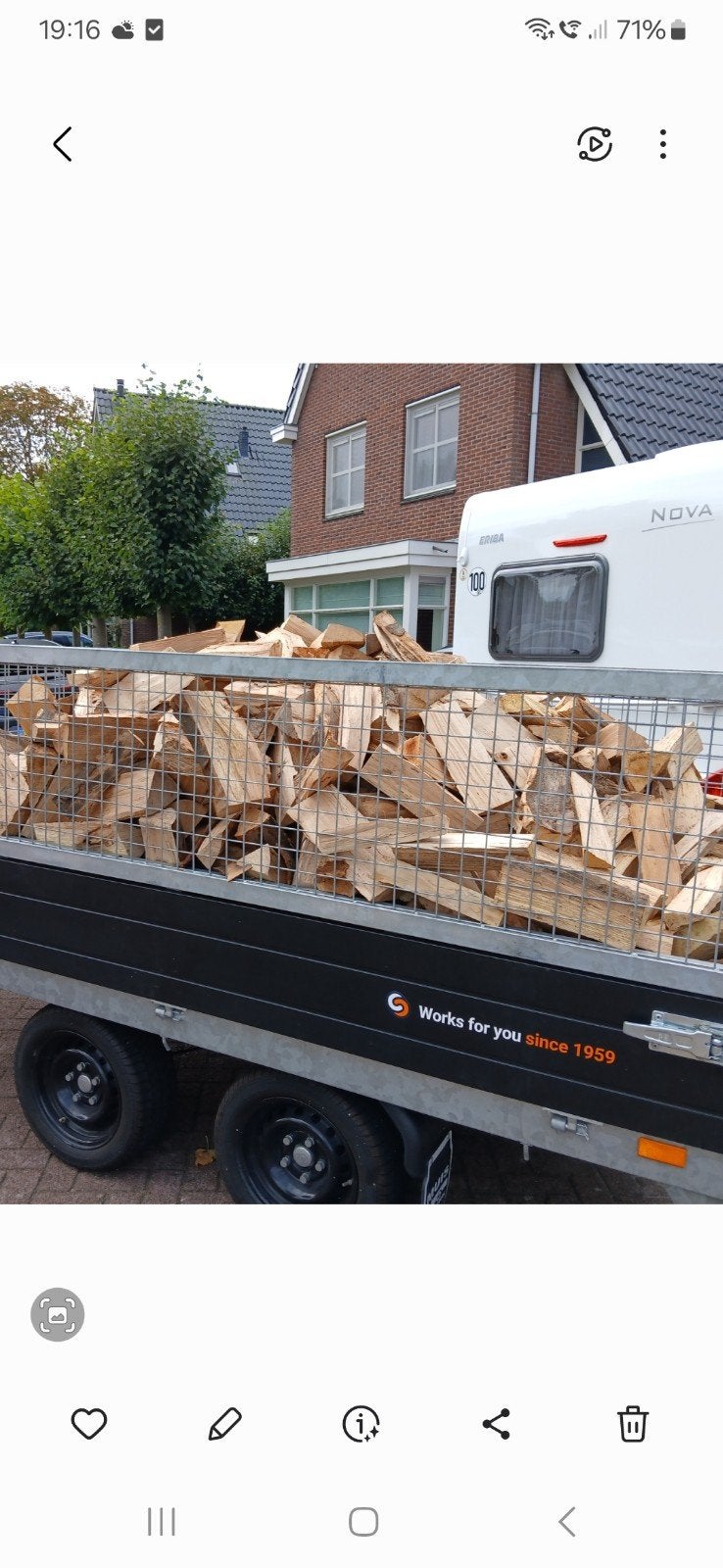 HAARDHOUT KACHELHOUT, OVENGEDROOGD HAAGBEUK! TOP KWALITEIT!, Tuin en Terras, Haardhout, 3 tot 6 m³, Verzenden