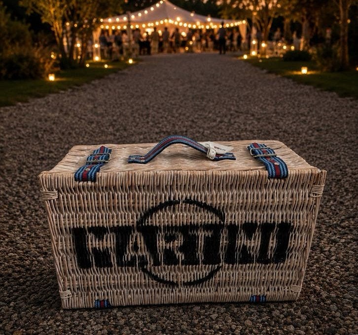 Originele Martini picknickmand - Vintage en compleet, Ophalen of Verzenden, Nieuw