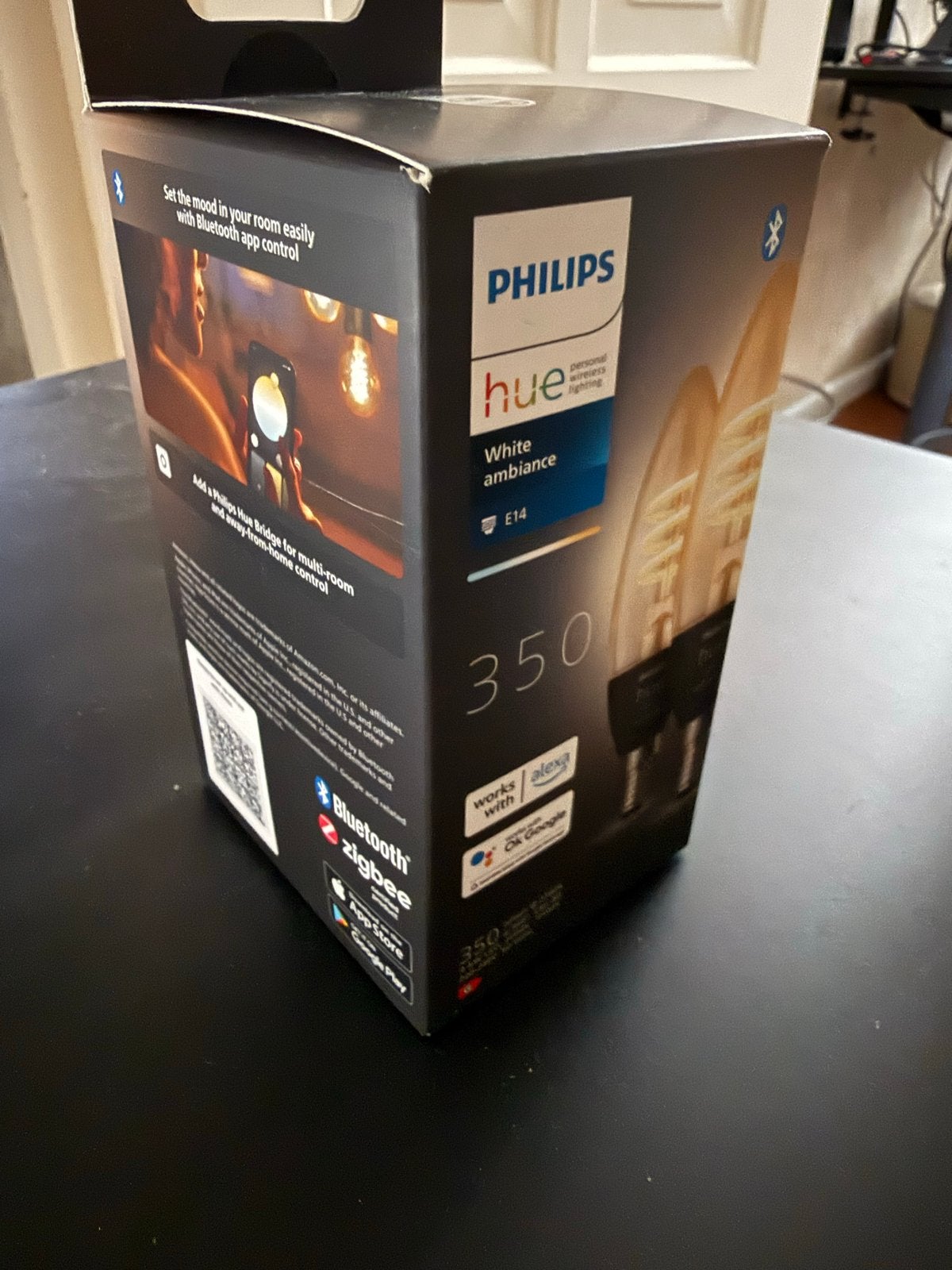 Twee Philips Hue White Ambiance E14 LED lampen, Huis en Inrichting, Lampen | Losse lampen, 30 tot 60 watt, Philips Hue, Instelbaar wit