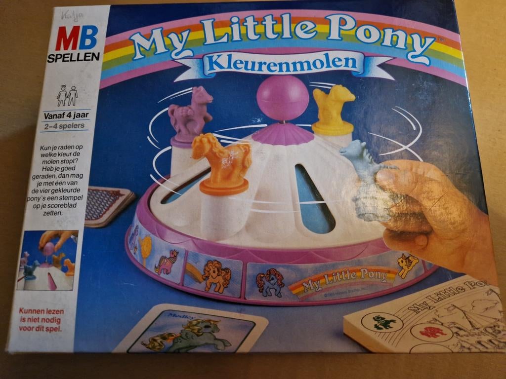 1985 mlp kleurenmolen my little pony merry go round game mb, Ophalen of Verzenden