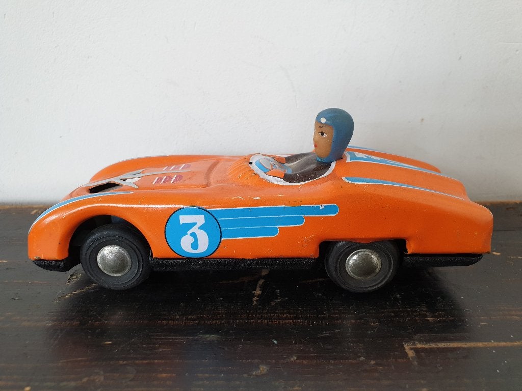Lendulet auto. Jaguar E-Type, blik, frictie motor., Hobby en Vrije tijd, Ophalen of Verzenden, Zo goed als nieuw, Overige merken