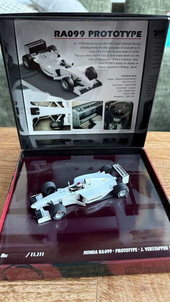 Jos verstappen1:43 Honda RA099 Prototype, Ophalen, Nieuw, Auto, MiniChamps
