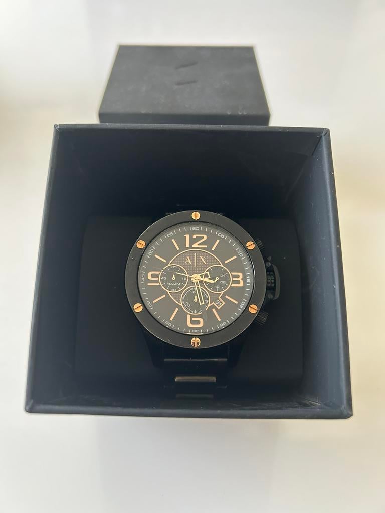 Armani horloge, Sieraden, Tassen en Uiterlijk, Horloges | Heren, Ophalen, Gebruikt, Staal, Overige merken
