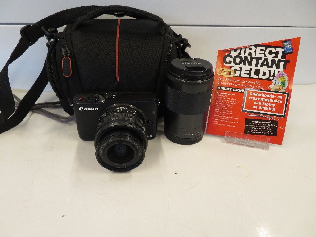 Canon EOS M10 + 15-45mm + 55-200mm | Pawn Eindhoven, Ophalen, Gebruikt, Canon, 18 megapixels