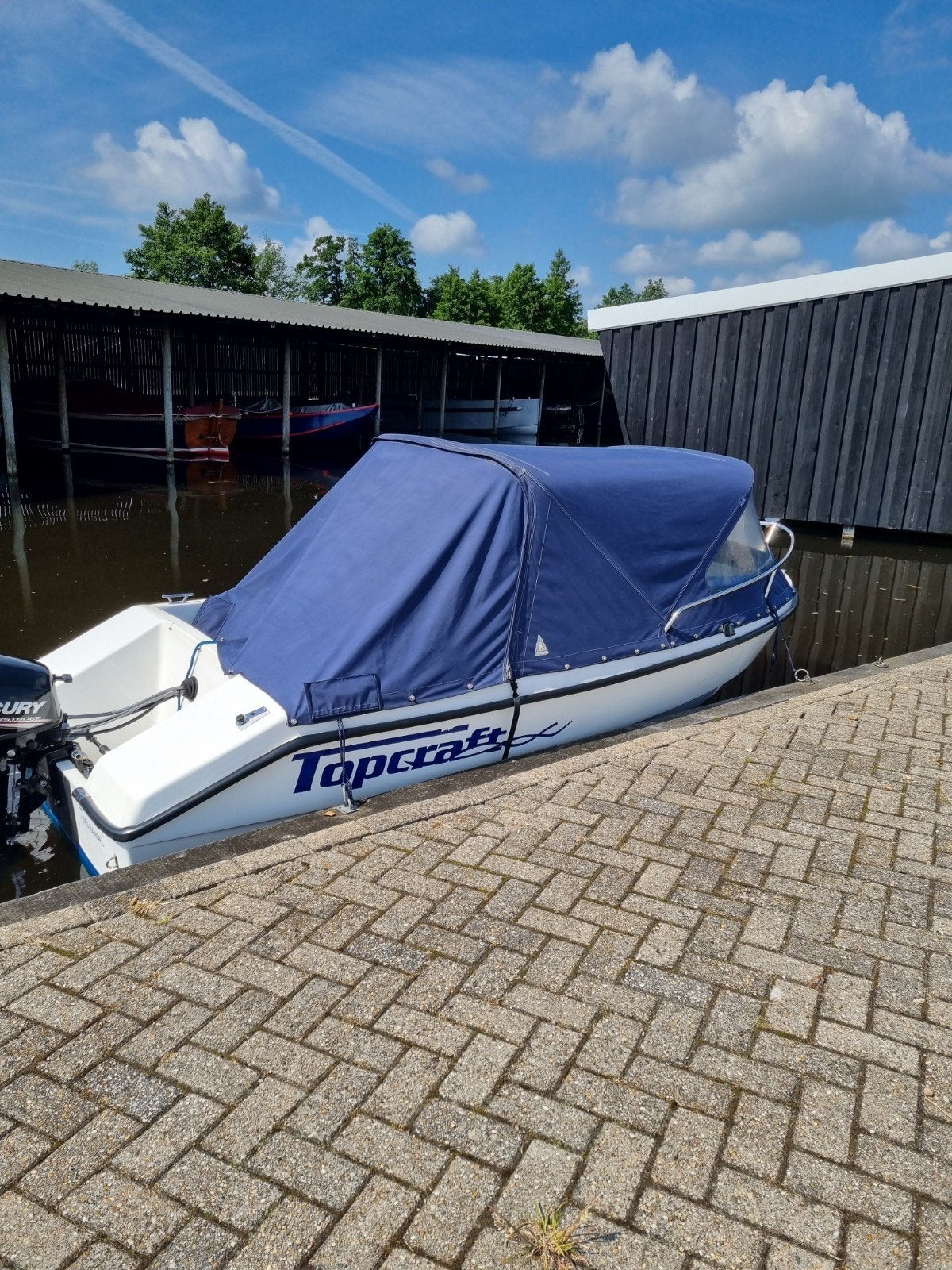 Topcraft 435 Sloep met 9.9 pk Mercury BBM (bj. 2020), Ophalen of Verzenden, Zo goed als nieuw, Topcraft, Buitenboordmotor