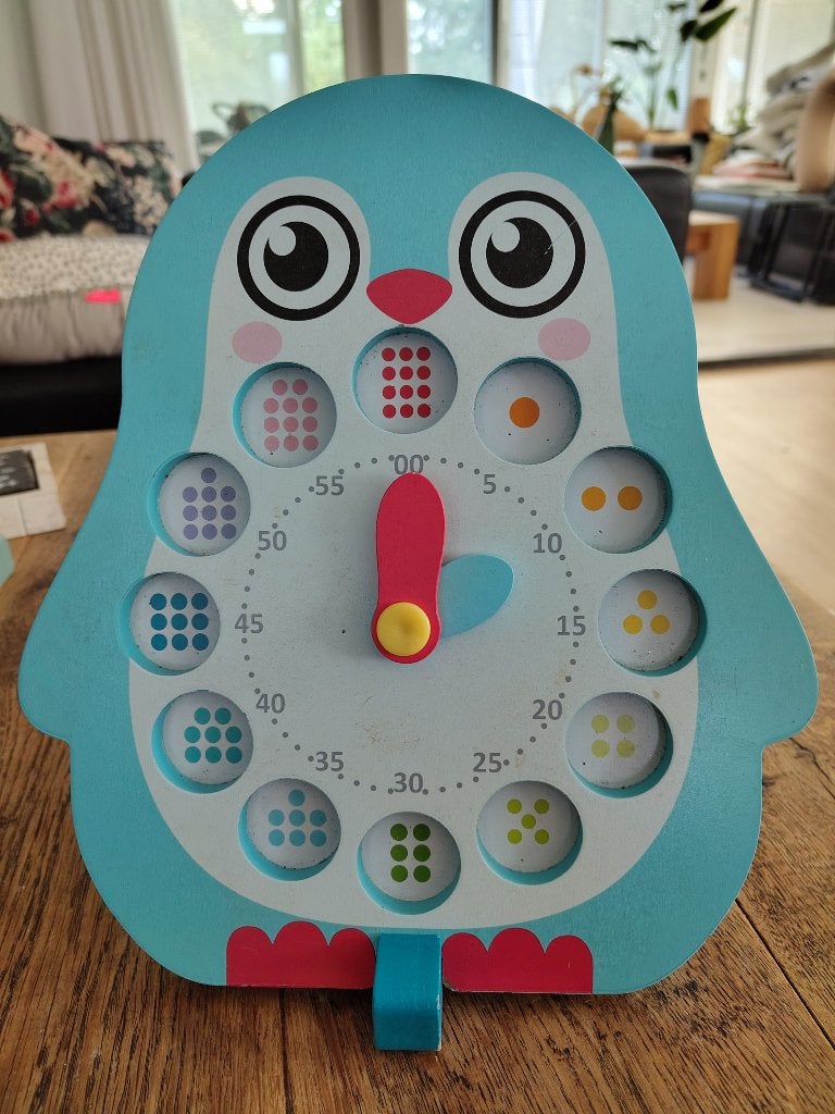 Playtive Houten puzzel klok, Ophalen of Verzenden, Zo goed als nieuw, Puzzelen
