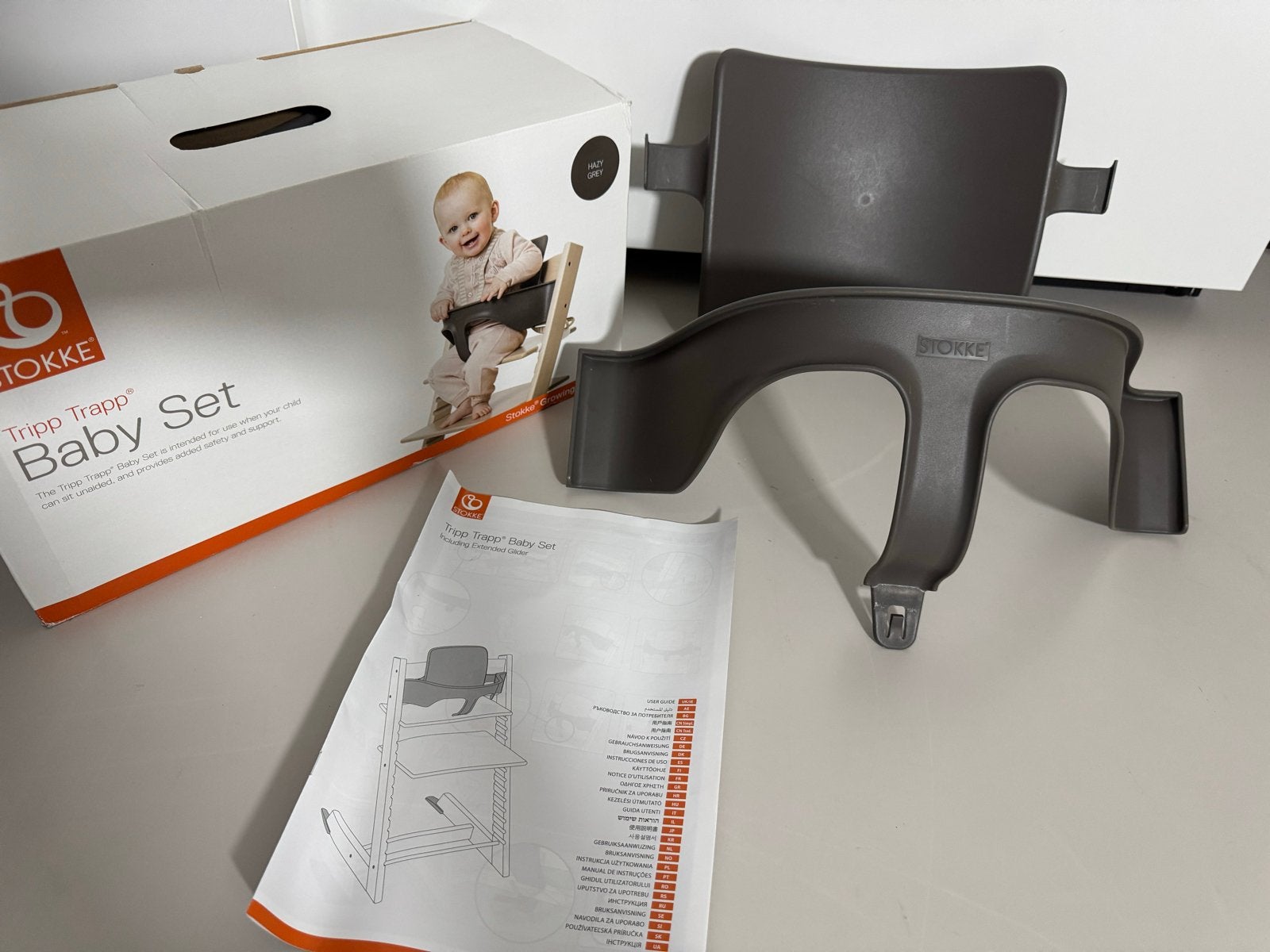 Stokke Tripp Trapp Baby Set - Hazy Grey, Kinderen en Baby's, Ophalen, Zo goed als nieuw, Overige typen