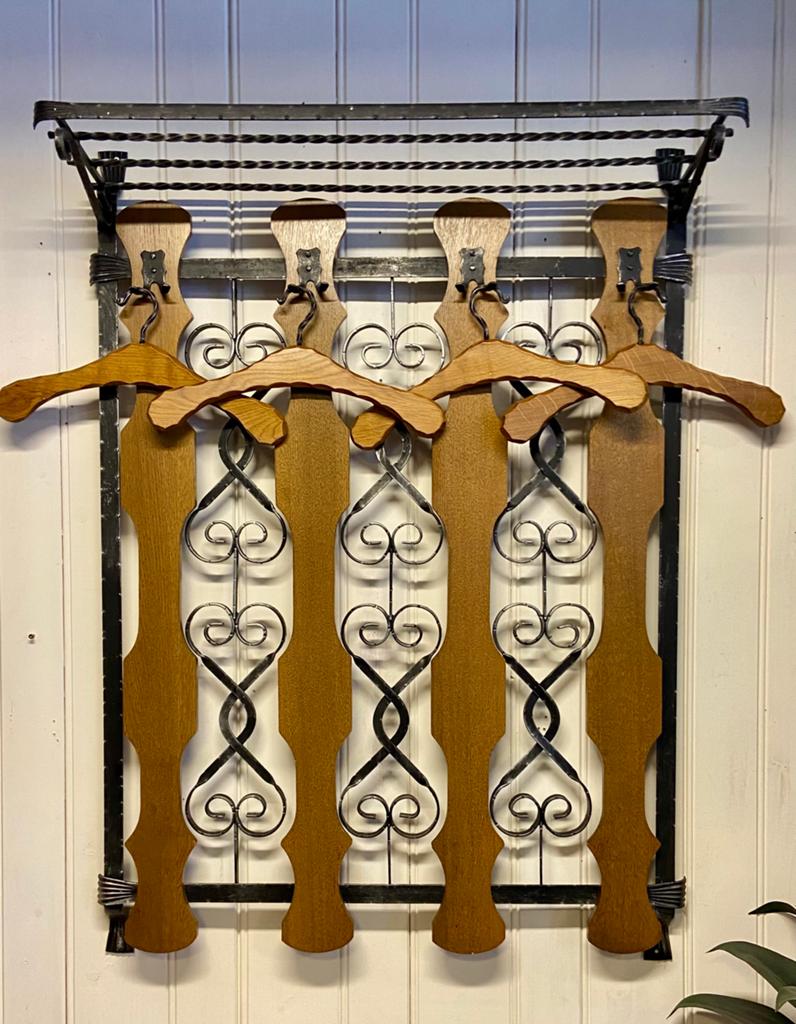 Prachtige xl vintage houten kapstok smeedijzer brocant retro, Huis en Inrichting, 100 tot 150 cm, Zo goed als nieuw, Nvt, Nvt