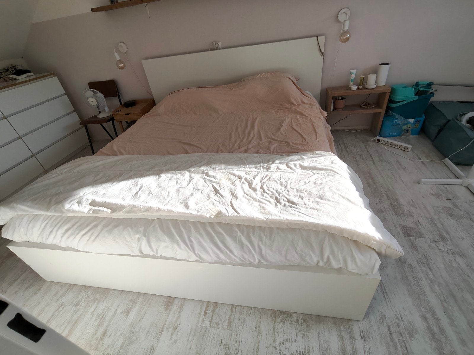 GRATIS - Ikea Malm 2 persoonsbed, Ophalen, Gebruikt, Tweepersoons