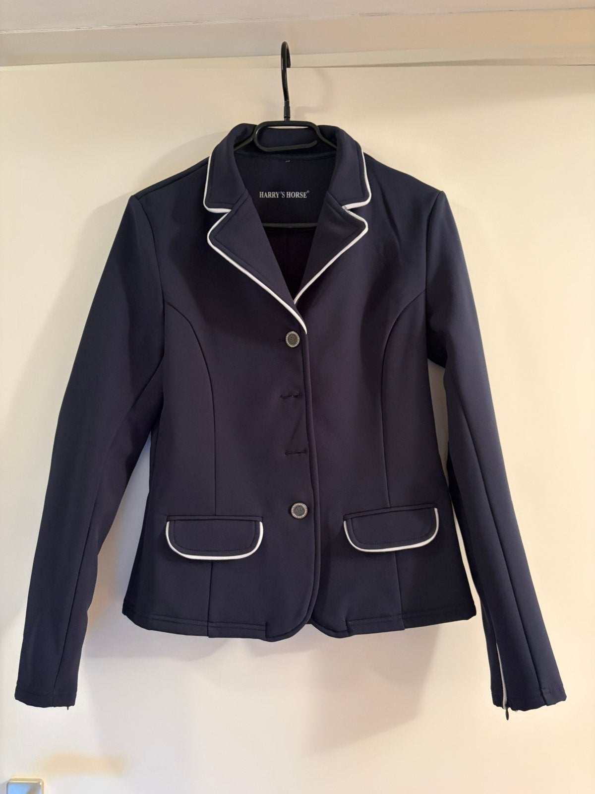 Wedstrijdjasje blauw- Harry Horse- S, Dieren en Toebehoren, Paardrijkleding, Blauw, Ophalen of Verzenden, Zo goed als nieuw, Harry's Horse