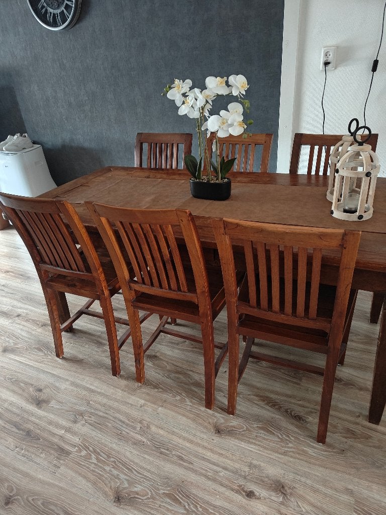 Eethoek tafel, Ophalen, Gebruikt, 50 tot 100 cm, Vijf personen of meer
