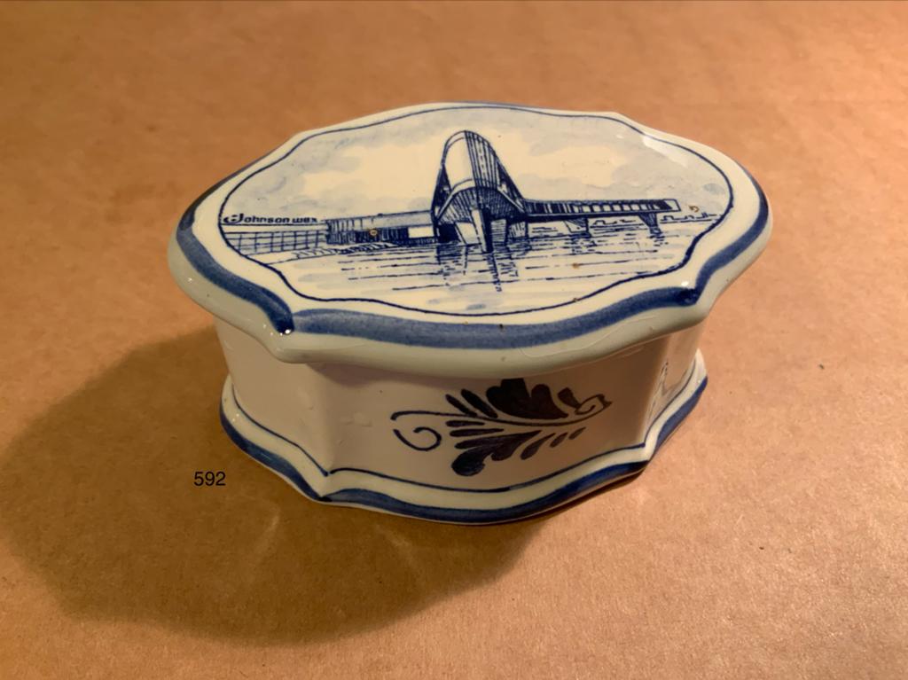 Delfts Blauw Johnson Wax Mijdrecht doosje, Ophalen of Verzenden