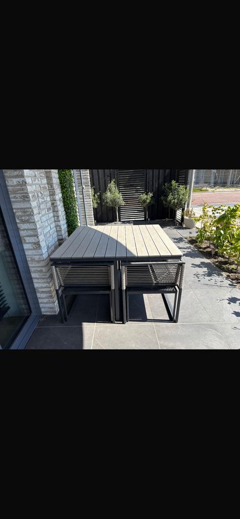 Luxe tuinset – plaats voor 8 personen, Tuin en Terras, Picknicktafels, Zo goed als nieuw, Rechthoekig, Hout, Ophalen of Verzenden