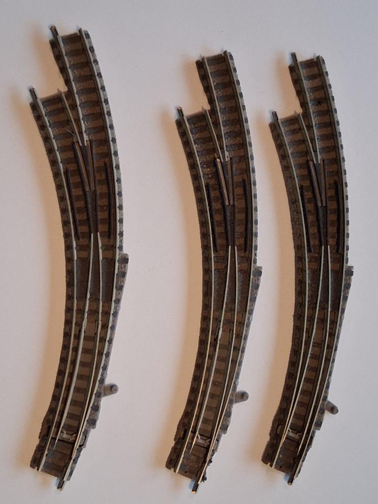 Fleischmann bochtwissel N-spoor, Gebruikt, Gelijkstroom, Fleischmann, Rails