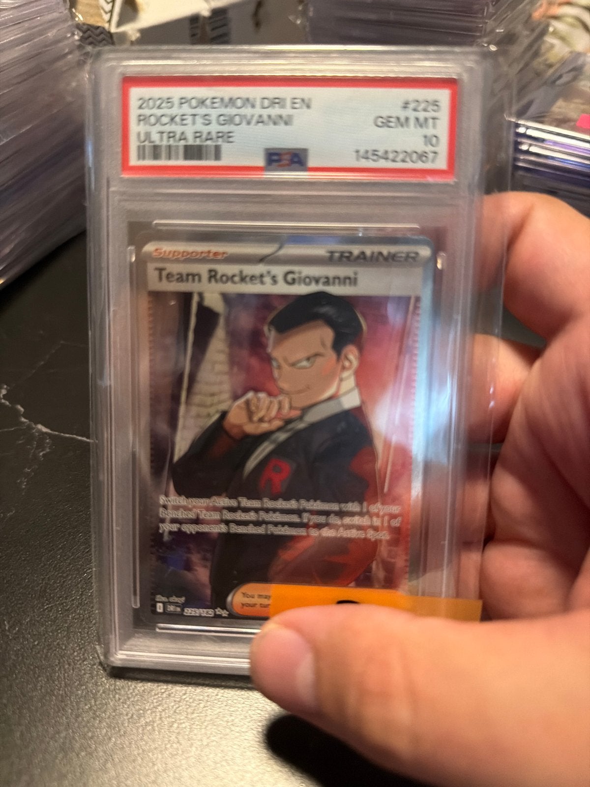 Pokemon Team Rocket's Giovanni PSA 10 GEM MT Ultra Rare, Ophalen of Verzenden, Nieuw, Losse kaart
