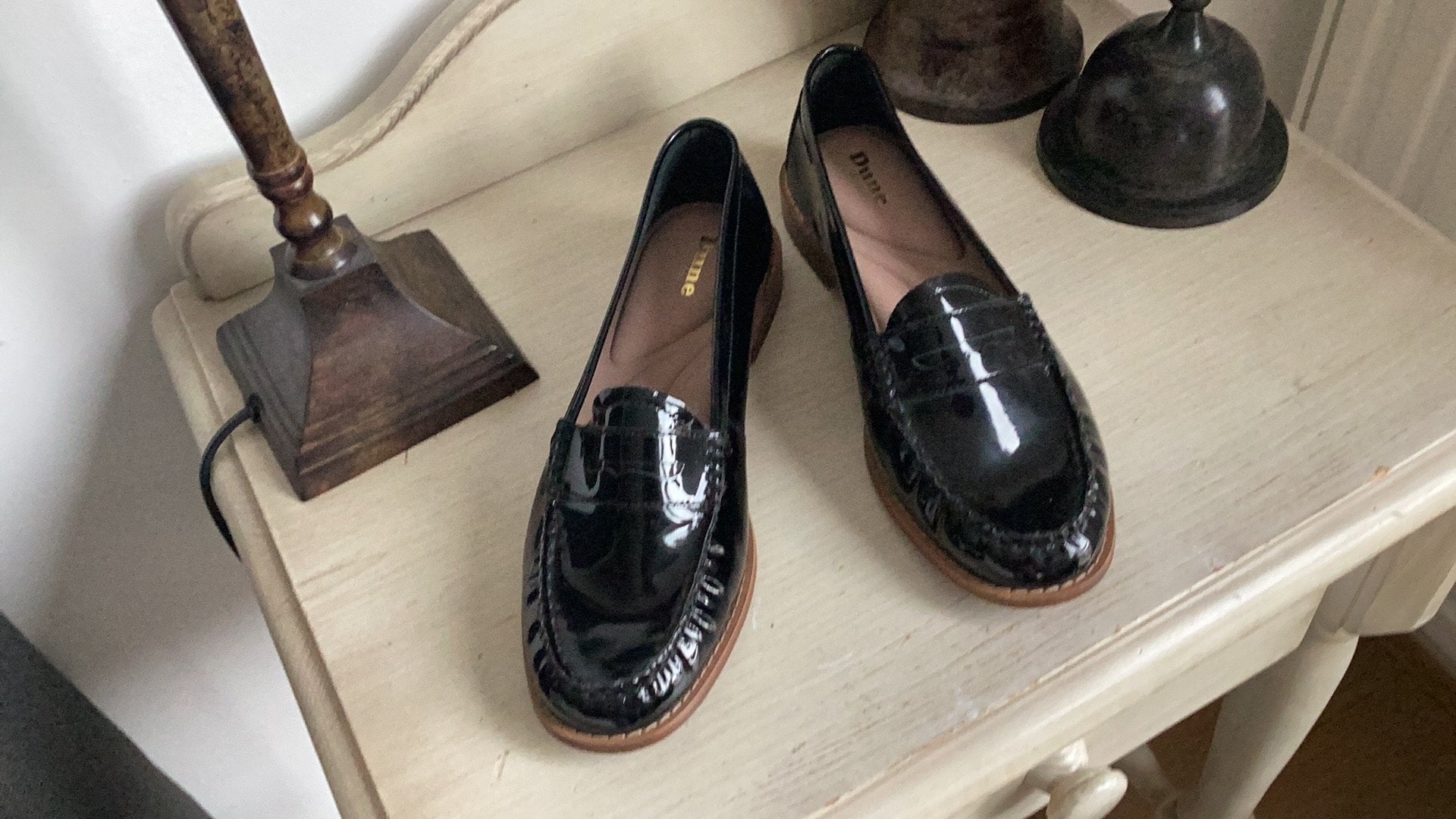 DUNE NIEUWE LAKSCHOENEN LEER ZWART MAAT 36, Kleding | Dames, Ophalen of Verzenden, Nieuw, Zwart