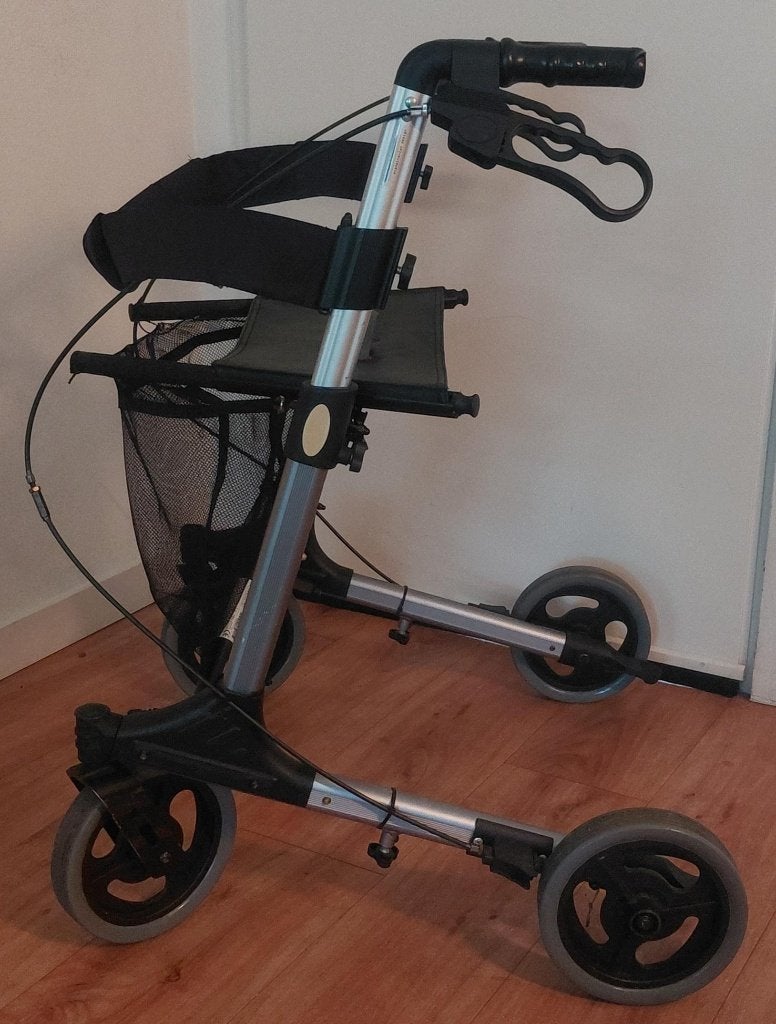 Rollator Excel XL 90 L ( Extra brede zitting van 50 cm ), Ophalen, Opvouwbaar, Zo goed als nieuw