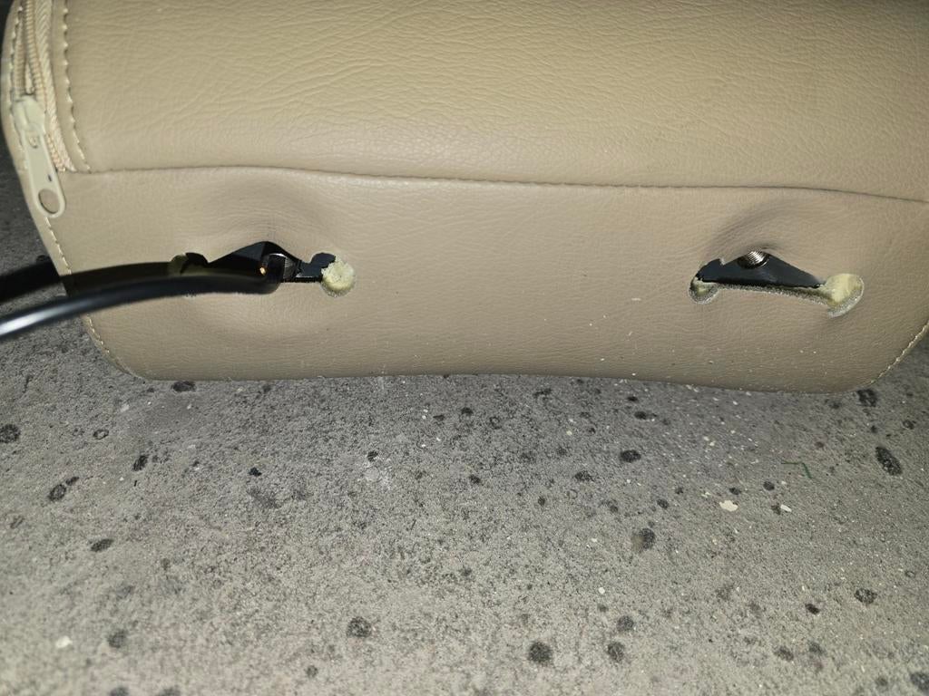 Auto hoofdsteun met scherm - Beige (2 stuks), Auto diversen, Ophalen