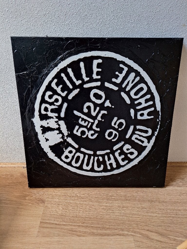 Canvas doek 55 x 55 cm, Ophalen, 50 – 75, Gebruikt, Schilderij